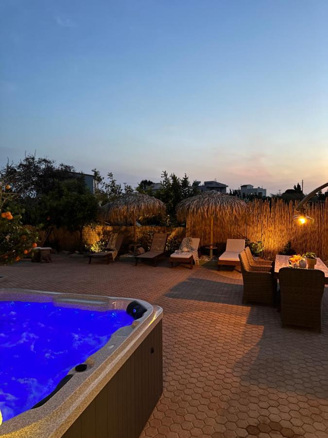 Villa Aspasia With Private Jacuzzi - Oasis Resort Kókinosz Pírgosz Kültér fotó